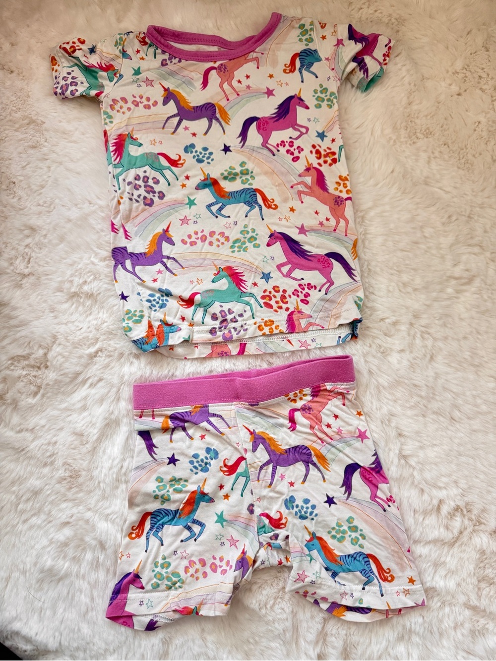 Little Sleepies, 2T, Unicorn Short Sleeve Short Sleep Pj’s